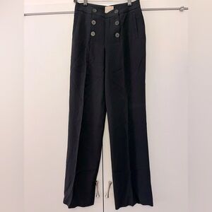 Sezane Francesca navy blue sailor pants (FR 38)